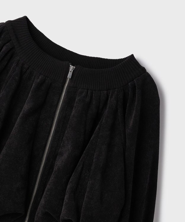 GRACE CONTINENTAL バルーンモールカットカーディガン ブラック