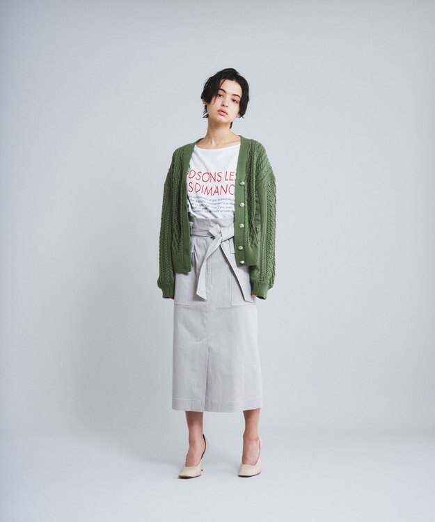 GRACE CONTINENTAL ワークタイトスカート ベージュ