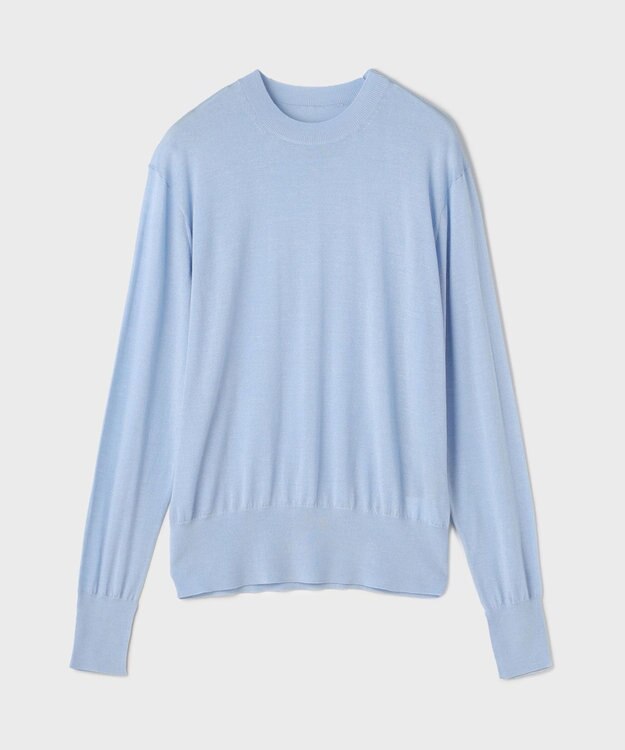 GRACE CONTINENTAL ウールシルククルーニットトップス サックス