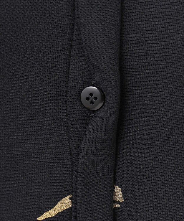 GRACE CONTINENTAL リップモチーフショートシャツ ブラック