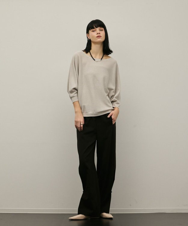 GRACE CONTINENTAL ドルマンニットトップ グレー