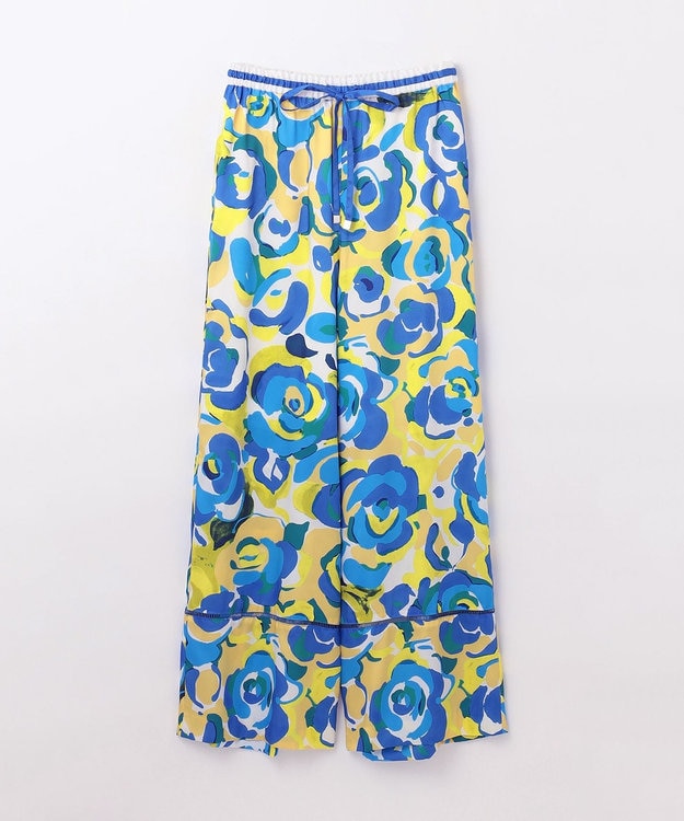 GRACE CONTINENTAL ペイントカラーワイドパンツ イエロー