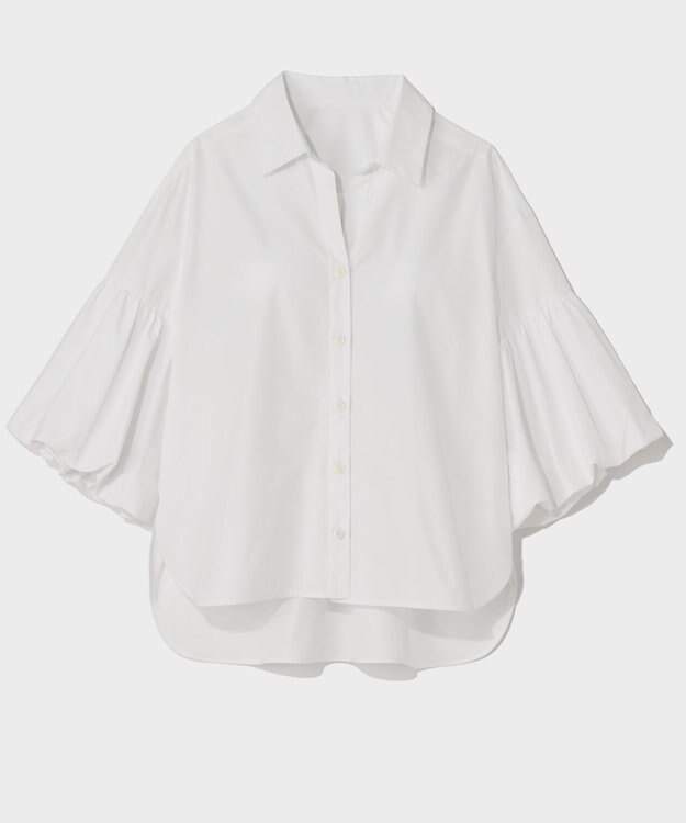 GRACE CONTINENTAL バルーンスリーブシャツ ホワイト