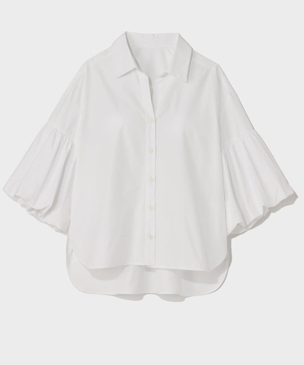 GRACE CONTINENTAL バルーンスリーブシャツ ホワイト