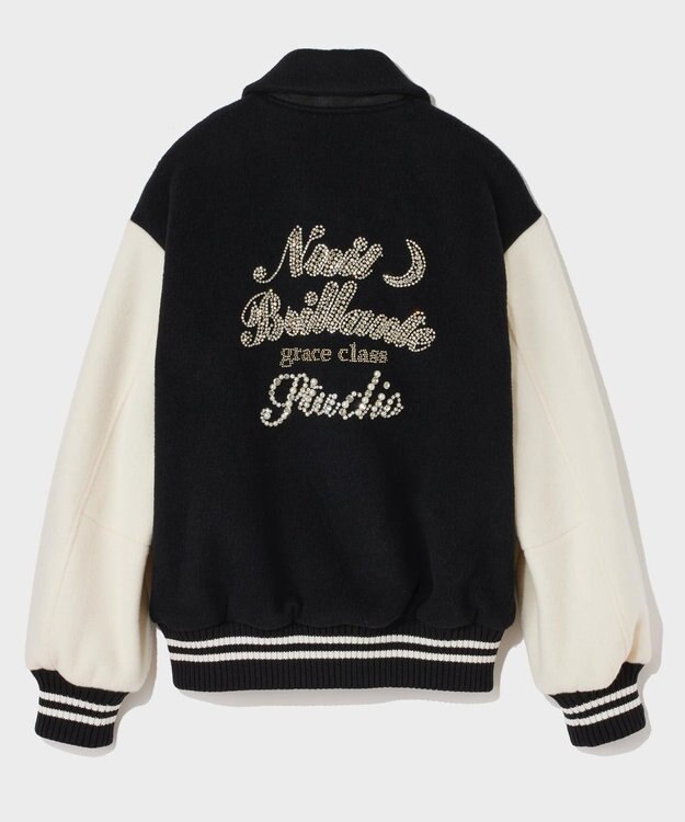 GRACE CONTINENTAL バーシティembジャケット ブラック