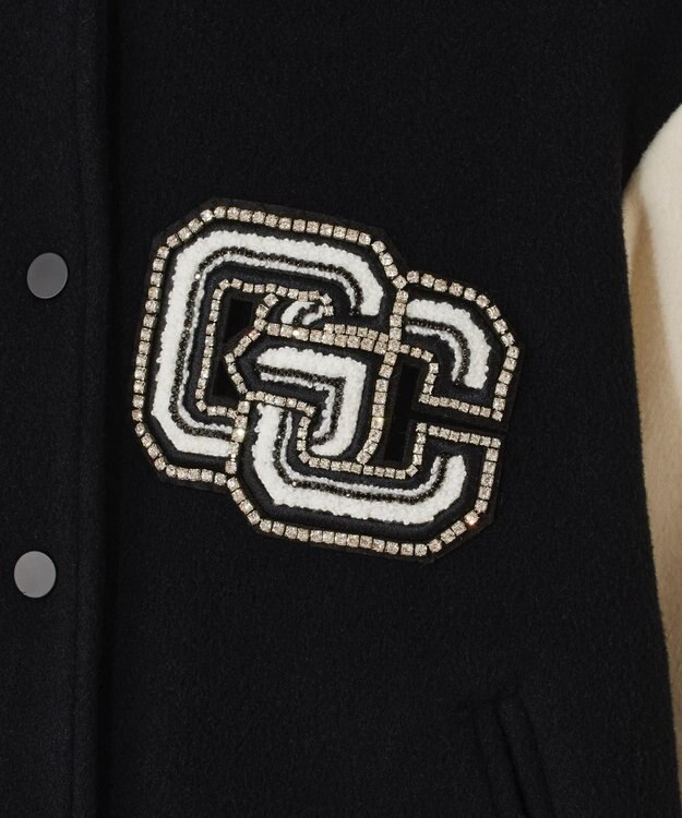 GRACE CONTINENTAL バーシティembジャケット ブラック