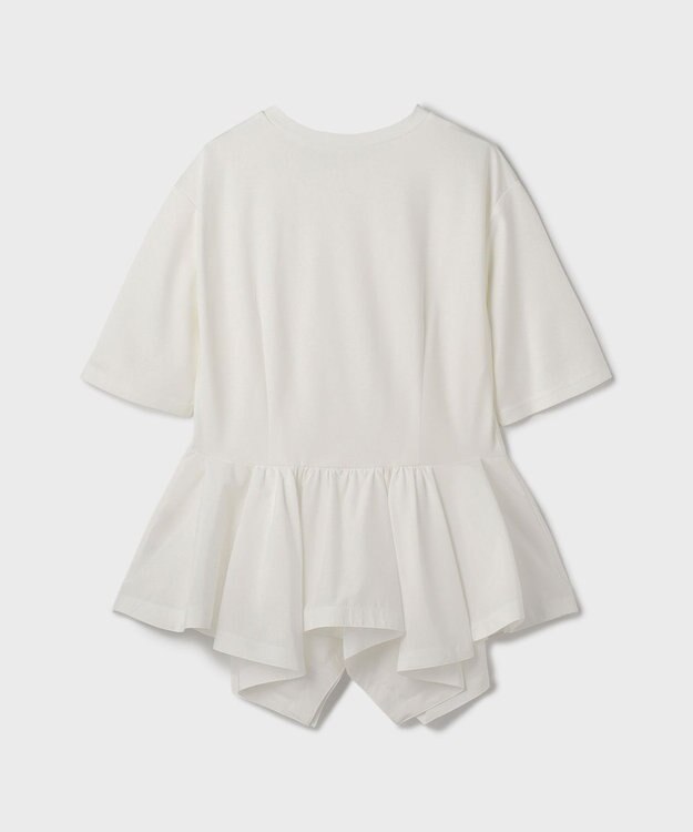 GRACE CONTINENTAL ペプラムカットトップ ホワイト