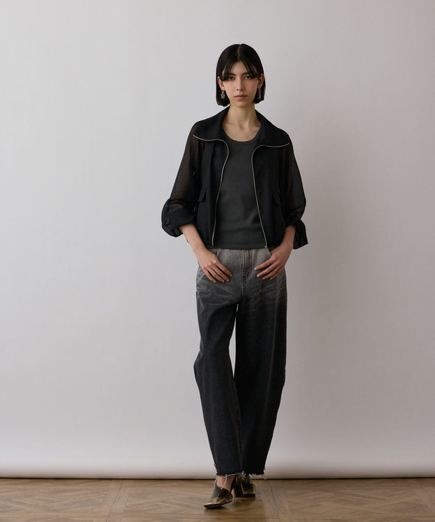 GRACE CONTINENTAL ブライトメッシュブルゾン ブラック