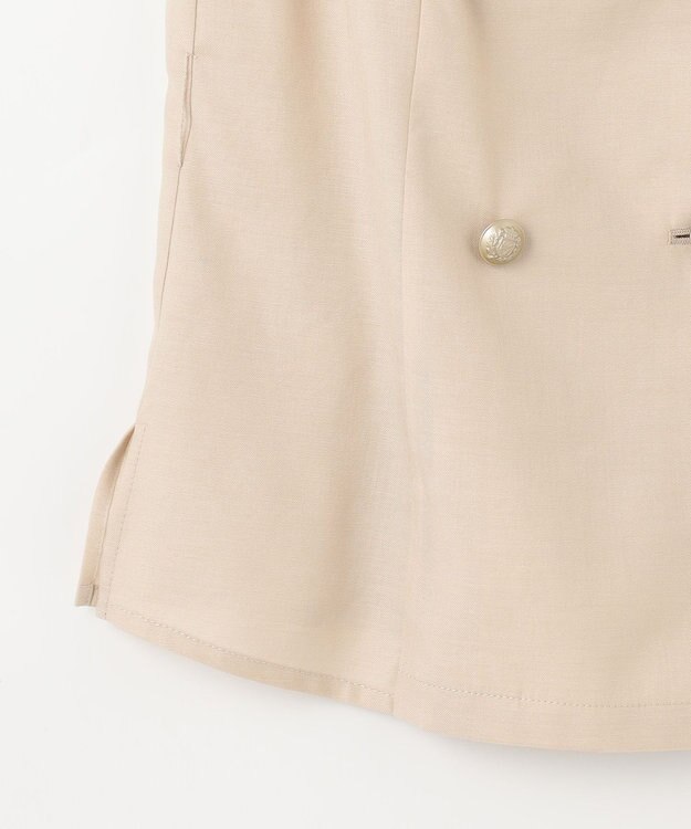 GRACE CONTINENTAL リネンタッチダブルブラウス ベージュ