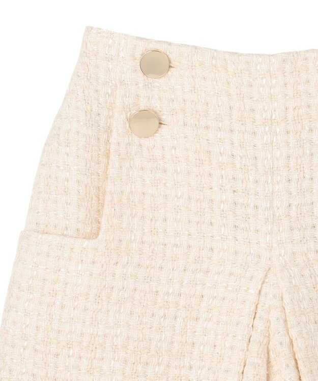 GRACE CONTINENTAL ツイードボックスタックショートパンツ キナリ