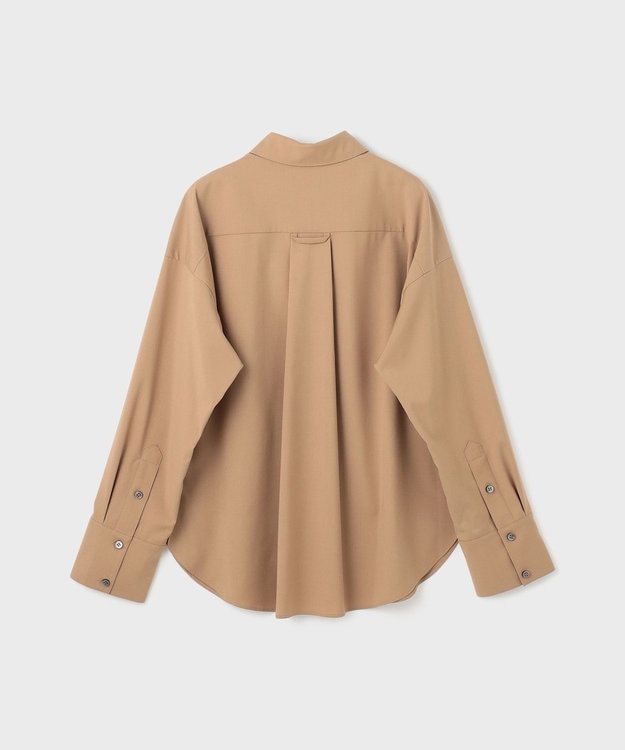 GRACE CONTINENTAL ポケット付オーバーシャツ キャメル