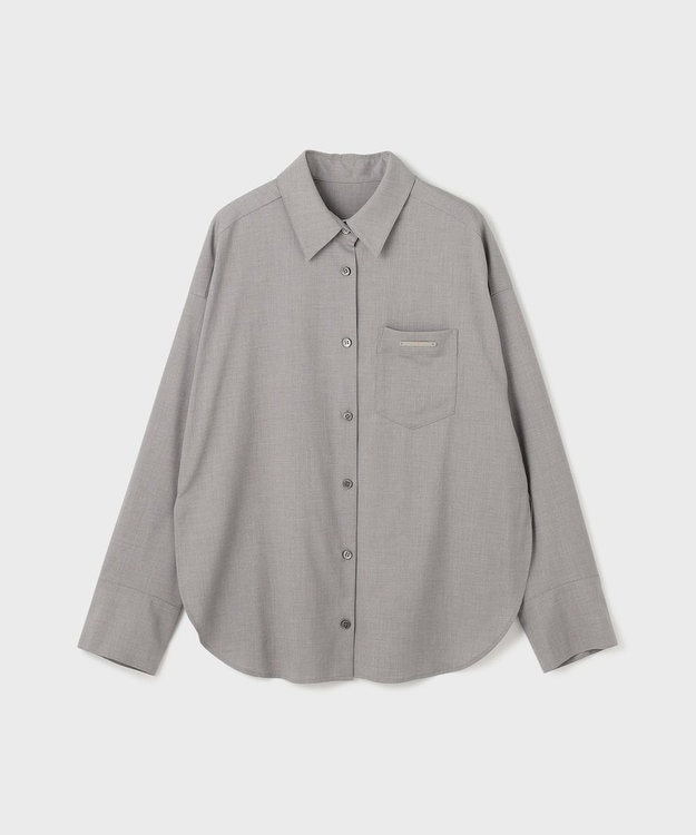 GRACE CONTINENTAL ポケット付オーバーシャツ グレー