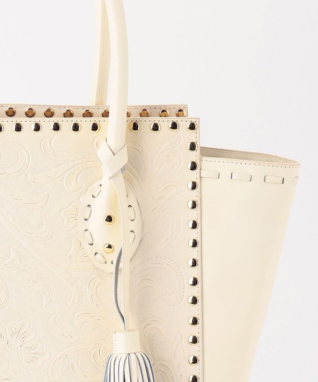 GRACE CONTINENTAL Studs tote bag エクリュ