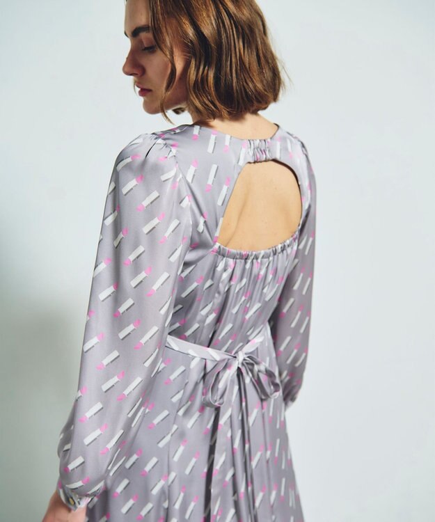 新品タグ付き♡グレースクラス　バックシャンリップドレス　24SS グレー　38 新品タグ付き♡グレースクラス バックシャンリップドレス 24SS