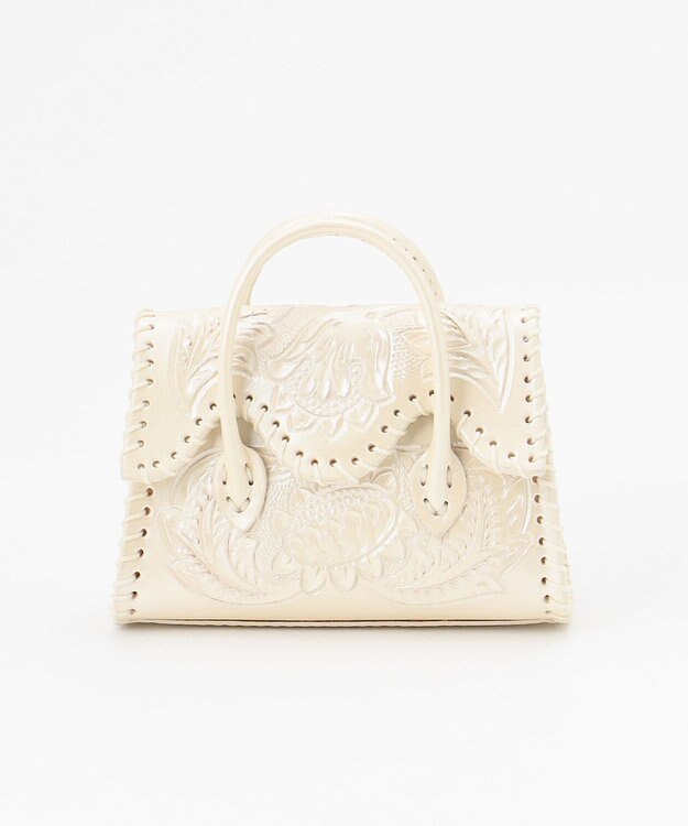 美品カービングトライブス⭐︎パールホワイト　マエストラS Mini Chain Bag / GRACE CONTINENTAL | GRACE CONTINENTAL