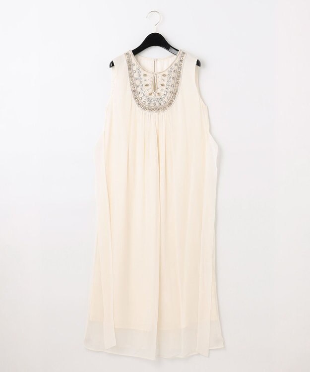 GRACE CONTINENTAL ビジューロングワンピース キナリ