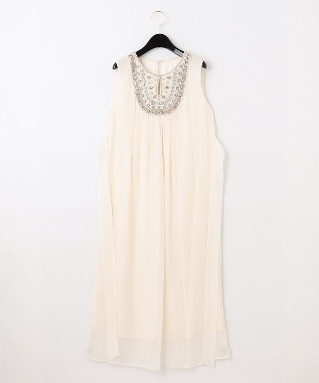 GRACE CONTINENTAL ビジューロングワンピース キナリ