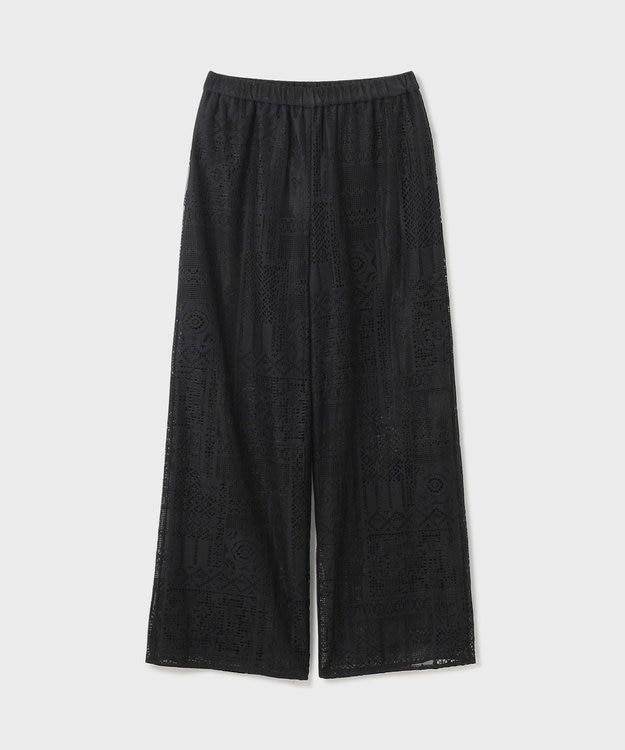 GRACE CONTINENTAL キカレースイージーパンツ ブラック