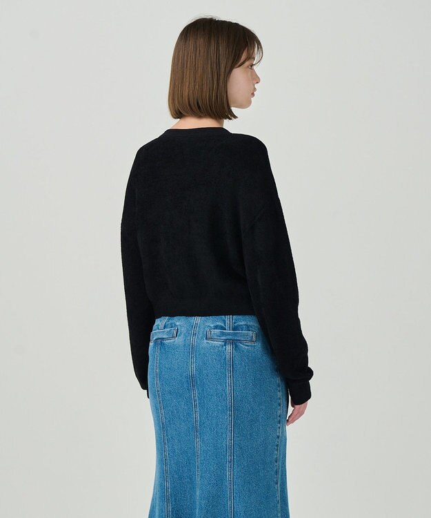 GRACE CONTINENTAL モールニットカーディガン ブラック