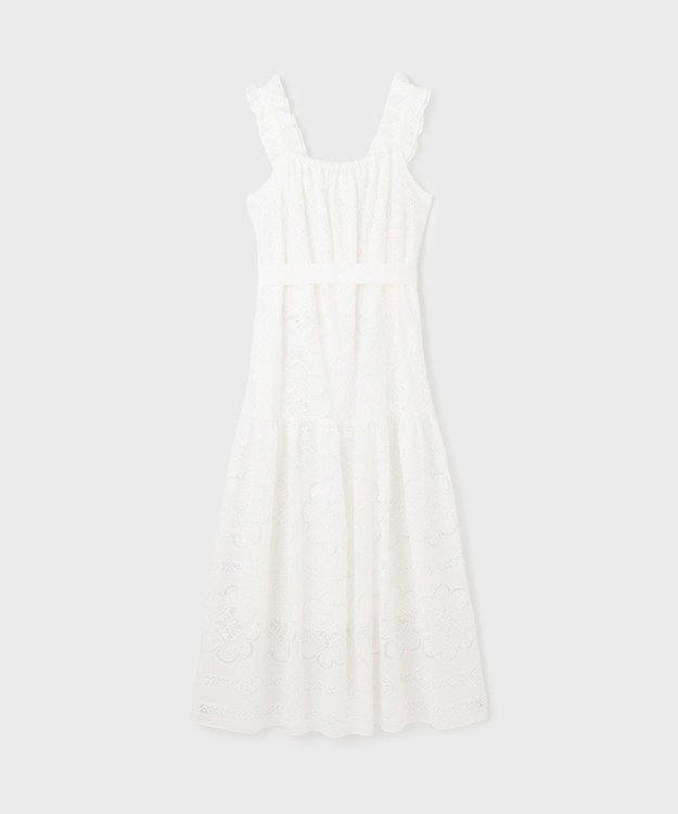 GRACE CONTINENTAL カットワーク刺繍ワンピース ホワイト