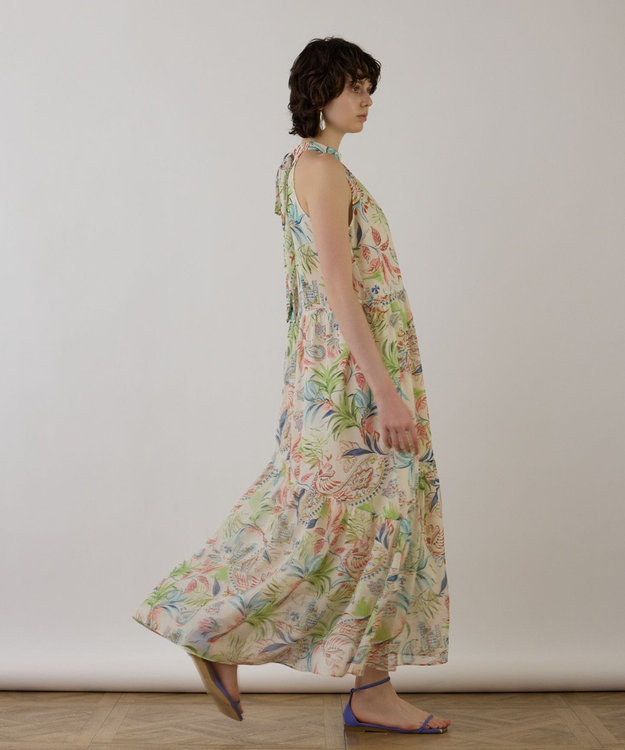 GRACE CONTINENTAL リゾートプリントティアードワンピース キナリ