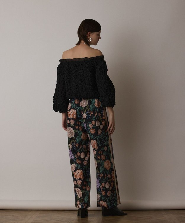 GRACE CONTINENTAL シャーリングトップ ブラック