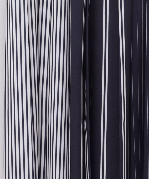 GRACE CONTINENTAL ストライププリントワンピース ネイビー