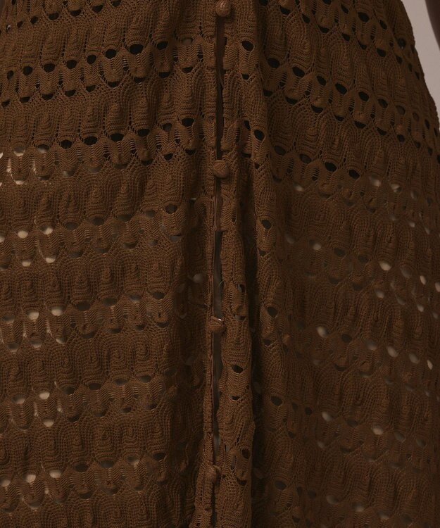 GRACE CONTINENTAL レースロングカーディガン ブラウン