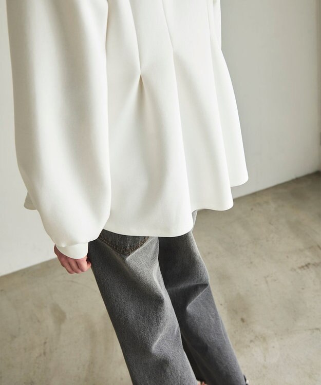 GRACE CONTINENTAL タックカットトップ ホワイト