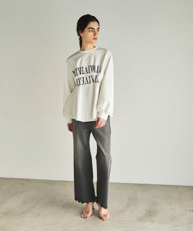 GRACE CONTINENTAL タックカットトップ ホワイト