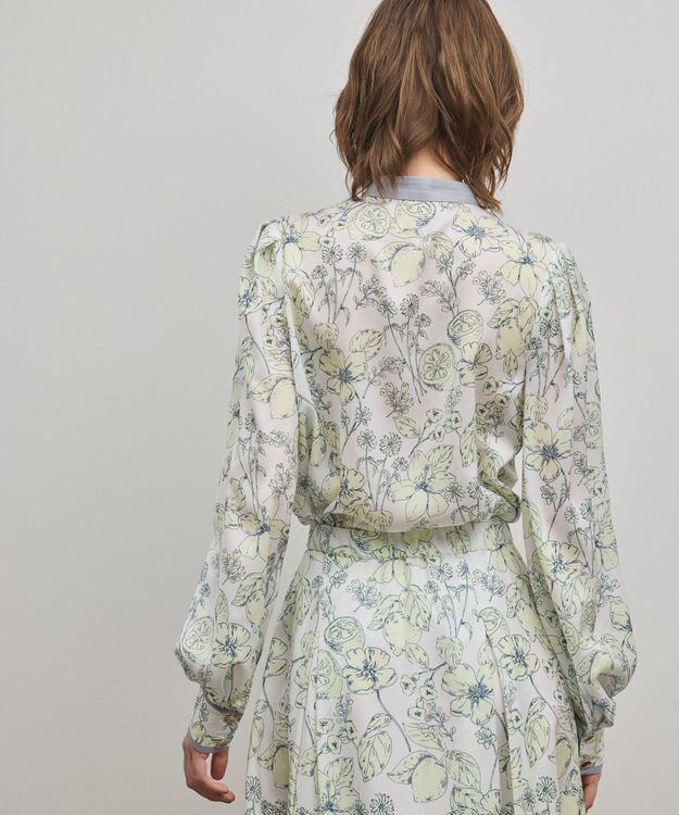 GRACE CONTINENTAL フルーツフラワープリントトップ イエロー