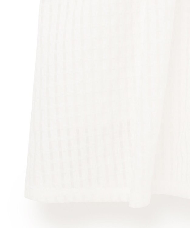 GRACE CONTINENTAL シアーチェックシャツワンピース ホワイト