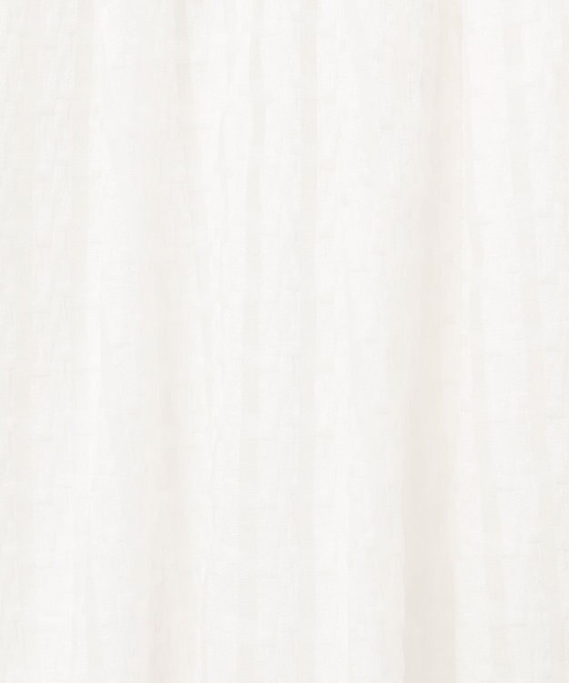 GRACE CONTINENTAL シアーチェックシャツワンピース ホワイト