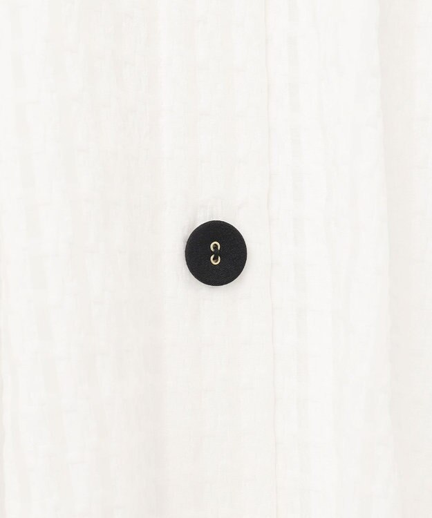 GRACE CONTINENTAL シアーチェックシャツワンピース ホワイト