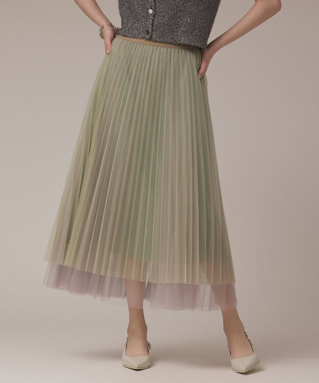 GRACE CONTINENTAL チュールリバーシブルスカート ベージュ