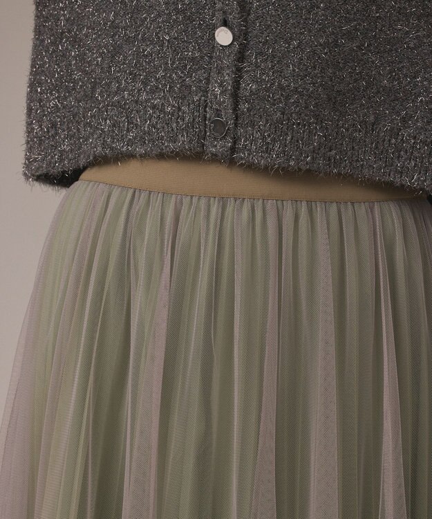 GRACE CONTINENTAL チュールリバーシブルスカート ベージュ