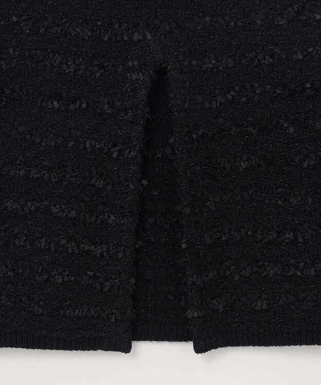 GRACE CONTINENTAL ラメツイードニットスカート ブラック