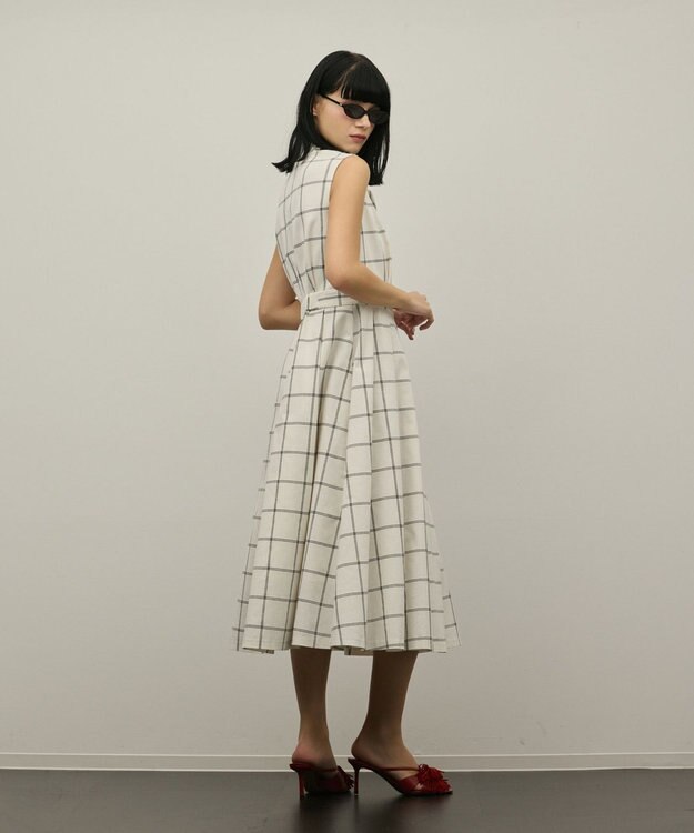 GRACE CONTINENTAL カシュクールタックフレアワンピース キナリ