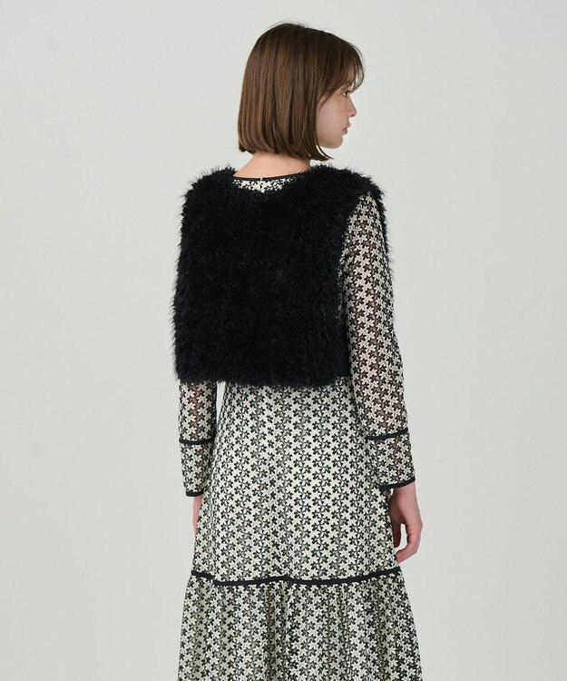 GRACE CONTINENTAL ショートファーベスト ブラック