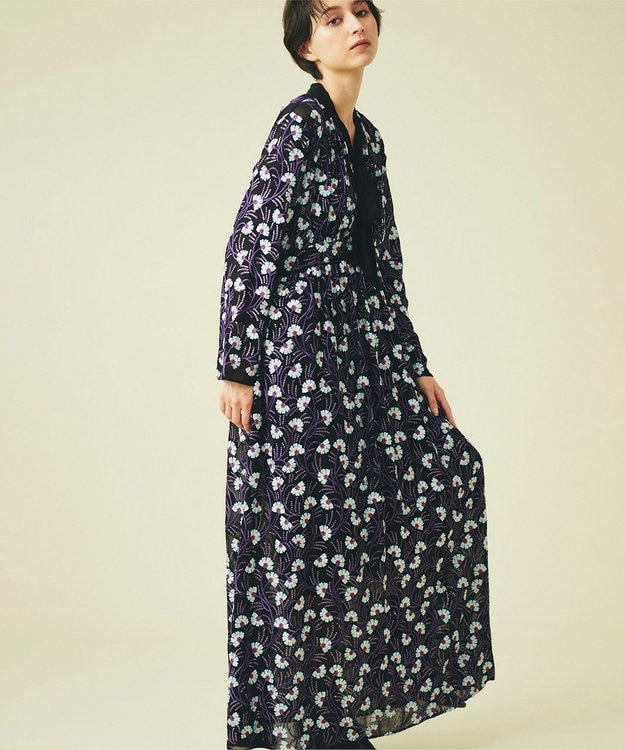 美品／グレースコンチネンタル／ロングワンピース／マキシワンピース／刺繍 ドビー刺繍ロングワンピース / GRACE CONTINENTAL | GRACE