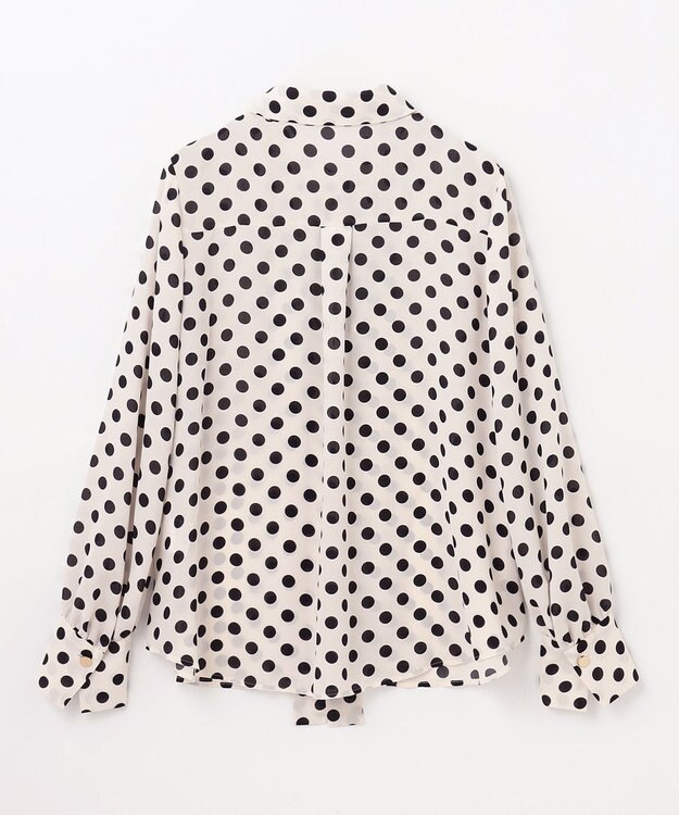 GRACE CONTINENTAL ドットプリントボウタイブラウス キナリ