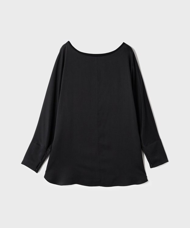 GRACE CONTINENTAL シルクドルマンスリーブトップ ブラック