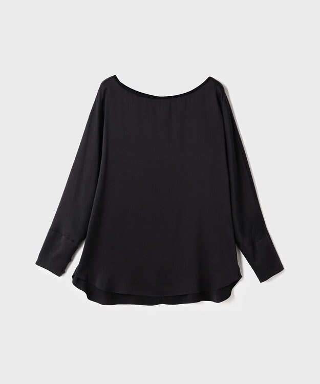 GRACE CONTINENTAL シルクドルマンスリーブトップ ブラック