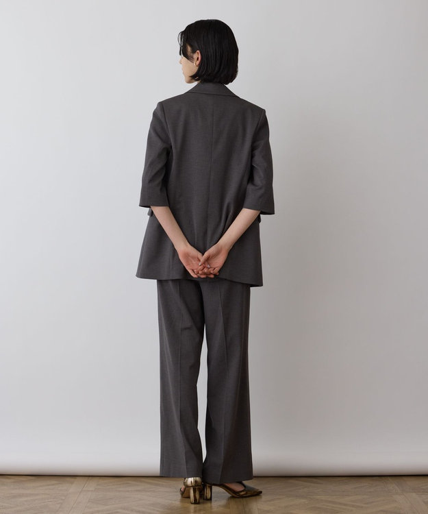 GRACE CONTINENTAL スラブストレッチテーラージャケット チャコール