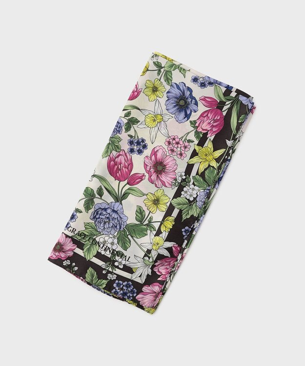 GRACE CONTINENTAL フラワーシルクスカーフ キナリ
