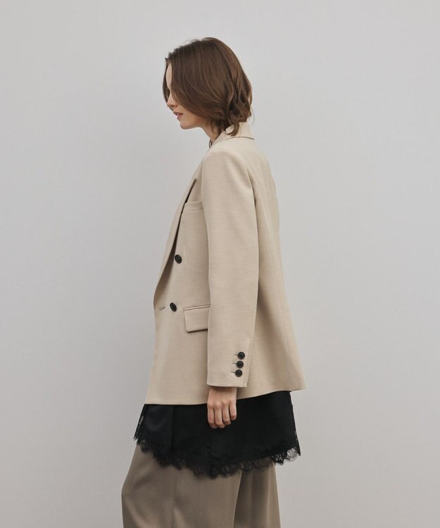 GRACE CONTINENTAL ピークドダブルジャケット ベージュ