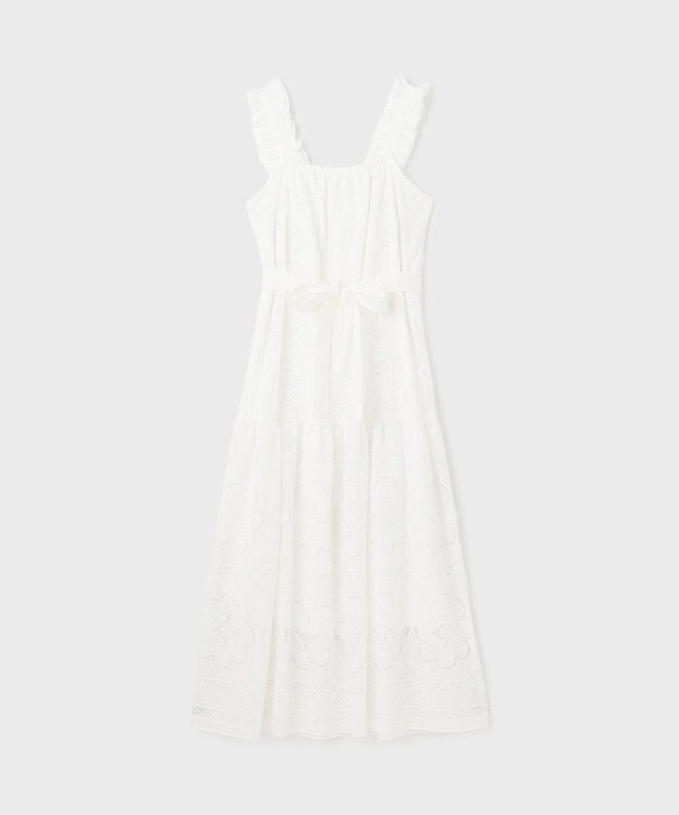 GRACE CONTINENTAL カットワーク刺繍ワンピース ホワイト