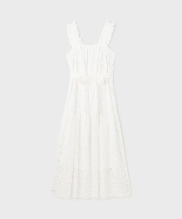 GRACE CONTINENTAL カットワーク刺繍ワンピース ホワイト