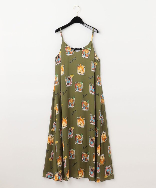 #新品#グレース#コンチネンタル#ダイアグラム#柄#カーキ#ワンピース#ドレス スカーフチュールワンピース / GRACE CONTINENTAL | GRACE