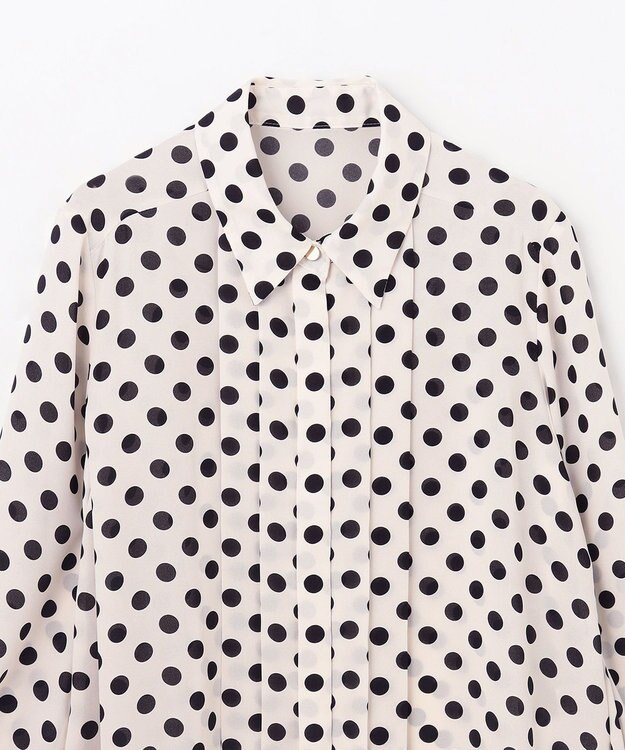 GRACE CONTINENTAL ドットプリントボウタイブラウス キナリ